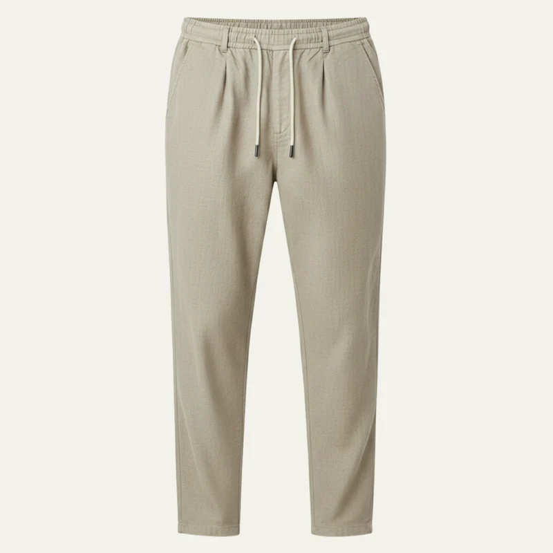 Herren Hose mit geradem Bein und Kordelzugbund
