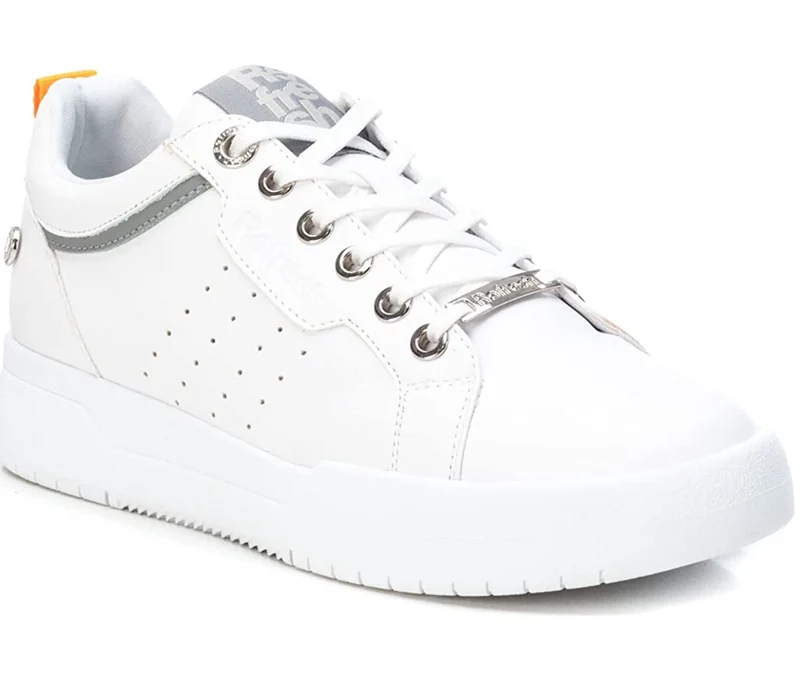 Refresh Modische Damen-Sneaker – Weiß/Orange