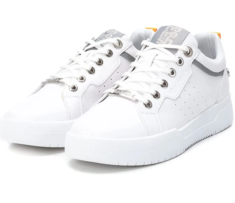 Refresh Modische Damen-Sneaker – Weiß/Orange