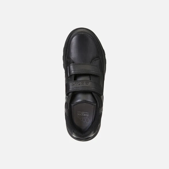 Geox Kinder Xunday Schulschuhe aus Glattleder – Schwarz