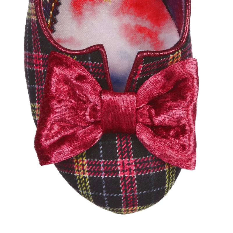 Irregular Choice Damen Dazzle Razzle Mid Heel – Bordeaux Check