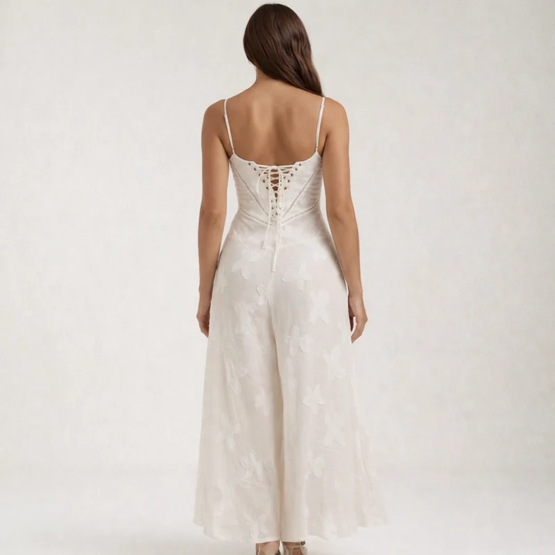 Damen Maxikleid mit Herz-Ausschnitt und Trägern