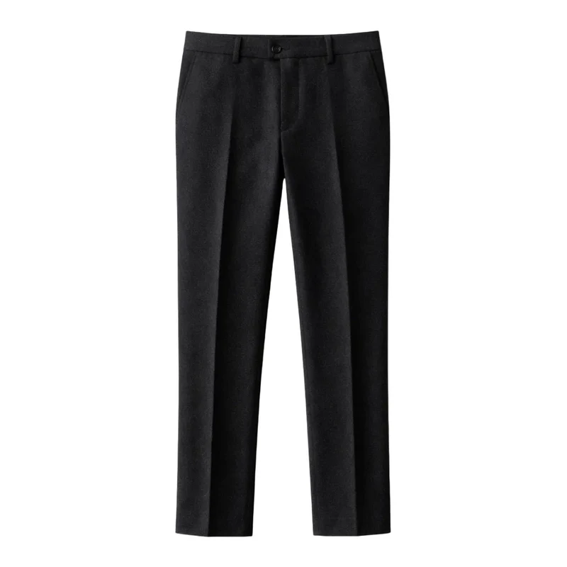 Herren Hose mit geradem Bein, Falten und Gürtelschlaufen