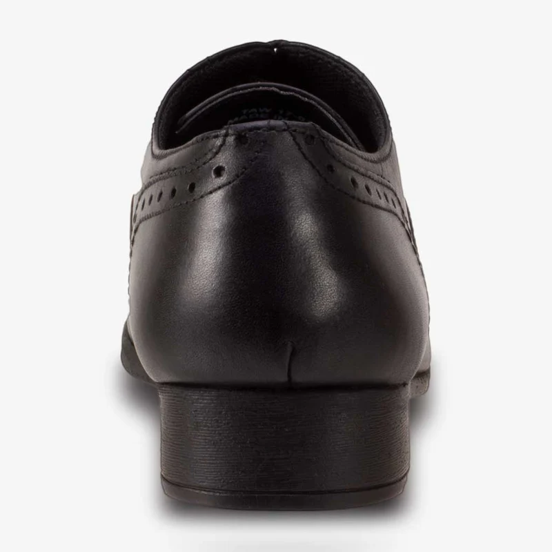 Term Bella Leder-Brogues für Kinder – Schwarz