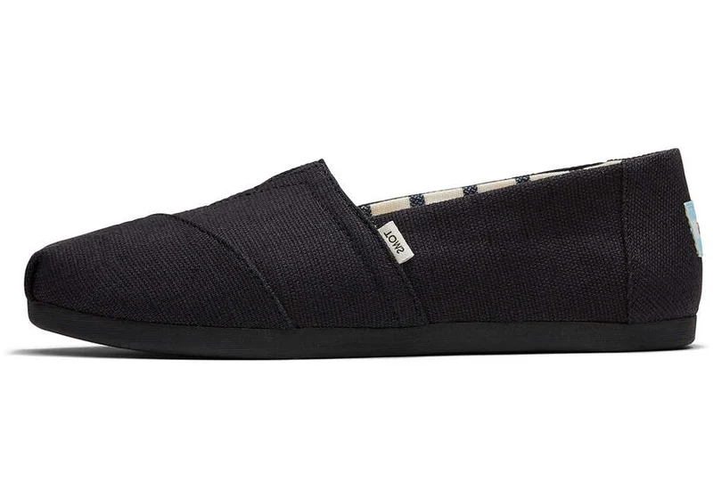 TOMS Schwarz auf schwarzem Alpargata-Espadrille für Damen – Schwarz