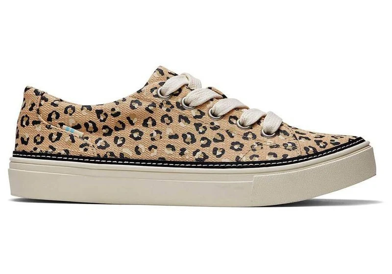 TOMS Damen Alex Cheetah Canvas Trainer – Natur