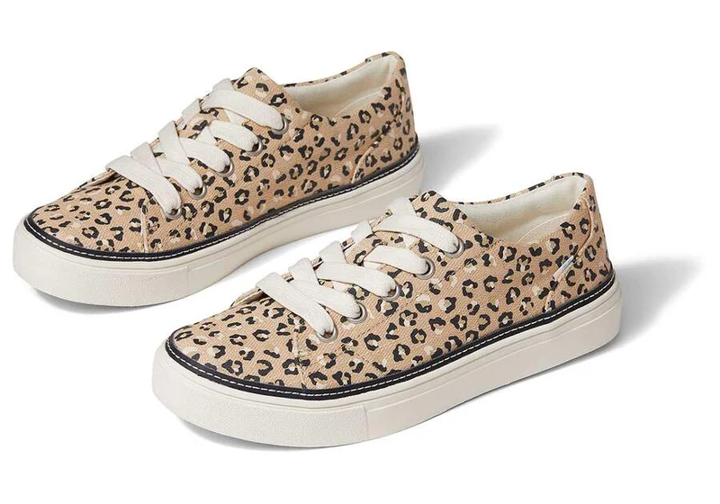 TOMS Damen Alex Cheetah Canvas Trainer – Natur