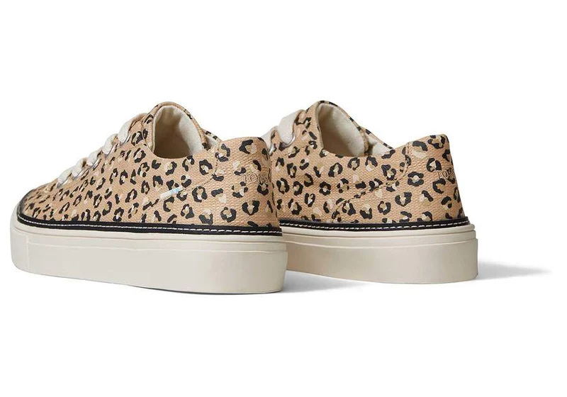 TOMS Damen Alex Cheetah Canvas Trainer – Natur