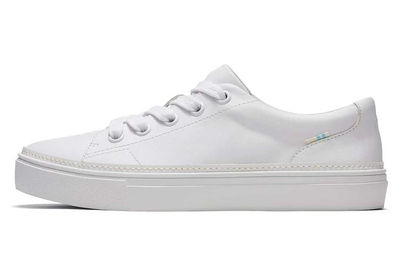 TOMS Damen-Sneaker „Alex“ aus Leder – Weiß