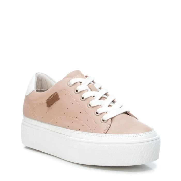 Carmela Plateau-Sneaker aus Leder für Damen – Beige