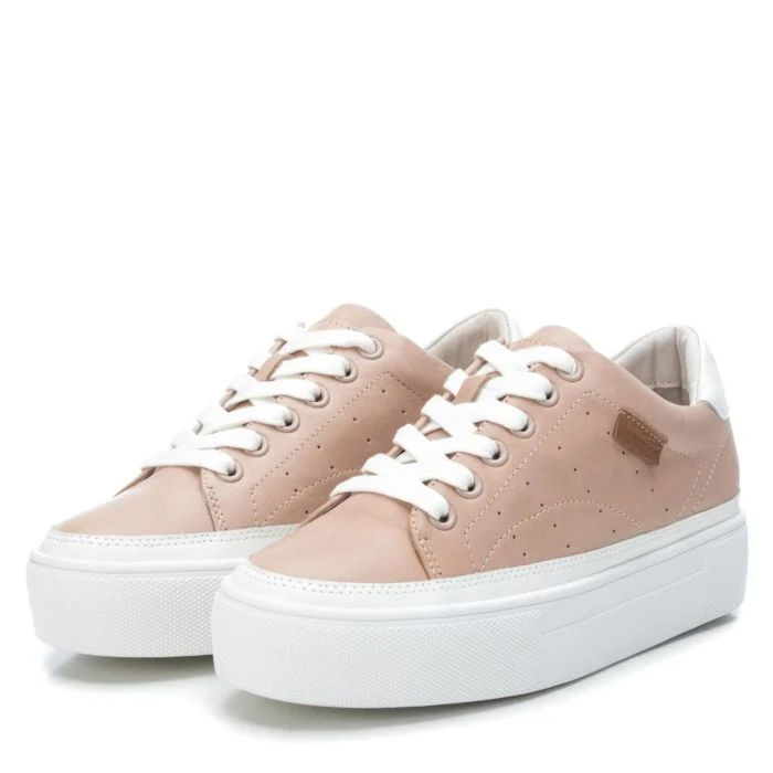 Carmela Plateau-Sneaker aus Leder für Damen – Beige