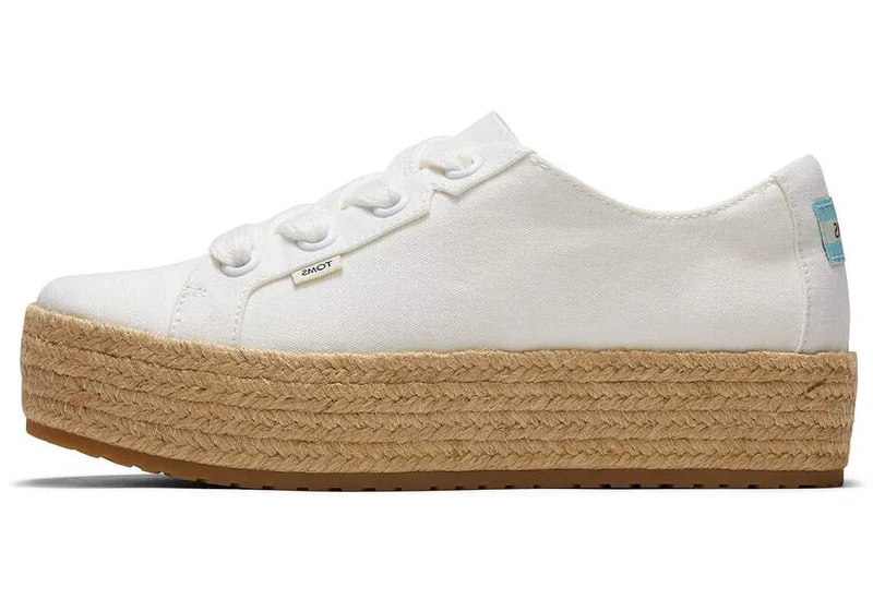 TOMS Cassiah Plateau-Trainer für Damen – Weiß