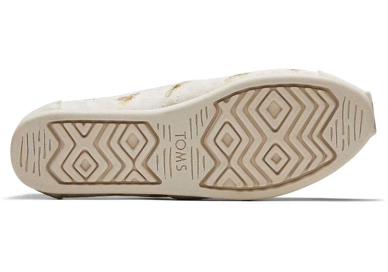 TOMS Damen Gold Bumble Bees Alpargata Espadrille – Birke