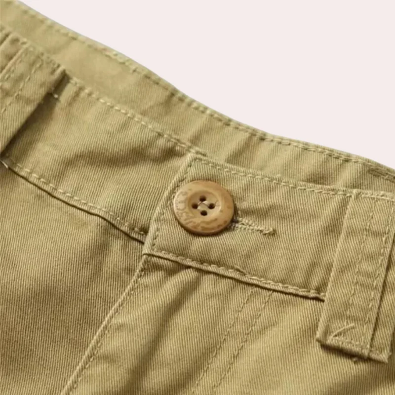 Herren Hose mit Mehrfachen Aufgesetzten Taschen und Gürtelstruktur
