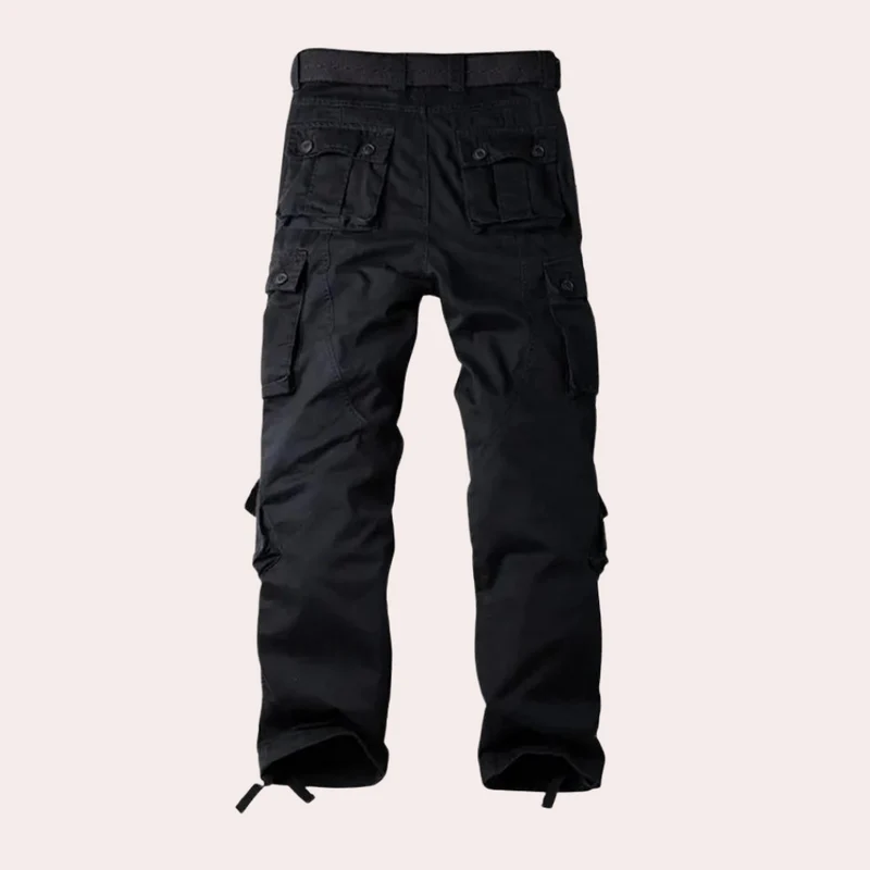 Herren Hose mit Mehrfachen Aufgesetzten Taschen und Gürtelstruktur