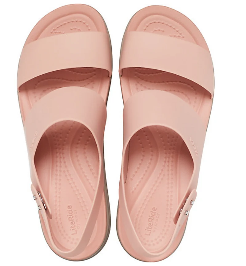 Crocs Damen Brooklyn Low Wedge – Pale Blush / Mushroom