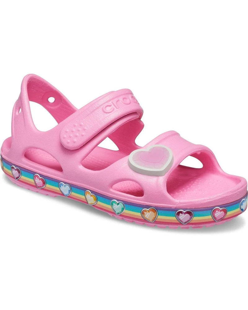 Crocs Kids Fun Lab Rainbow Sandale – Pink Lemonade