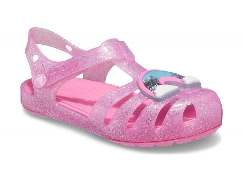 Crocs Klassische Isabella-Sandale für Kinder – Pink Lemonade