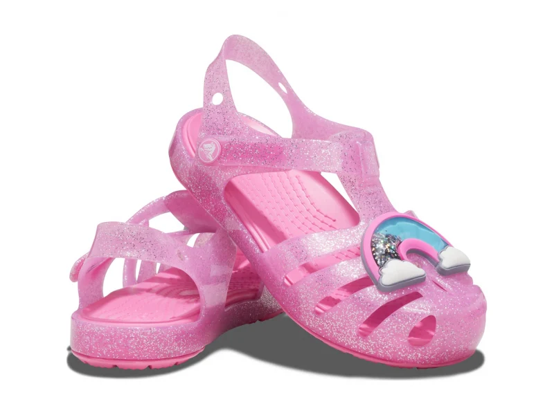 Crocs Klassische Isabella-Sandale für Kinder – Pink Lemonade
