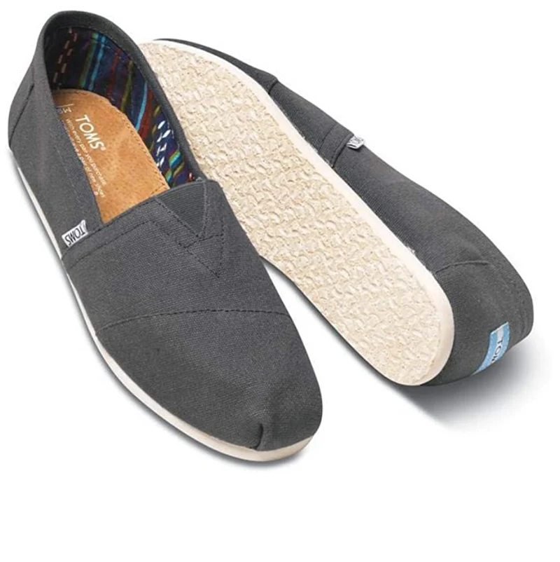 TOMS Klassische Herren-Espadrilles aus Segeltuch – Asche