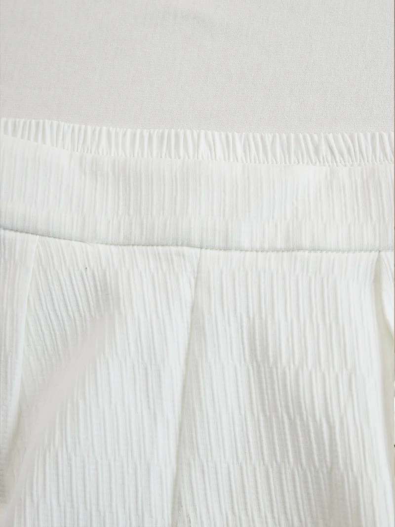 Damen Set mit kurzem Oberteil und Hose mit weitem Bein