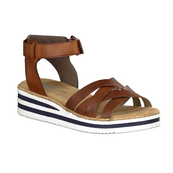 Rieker Damenmode-Sandale – Braun
