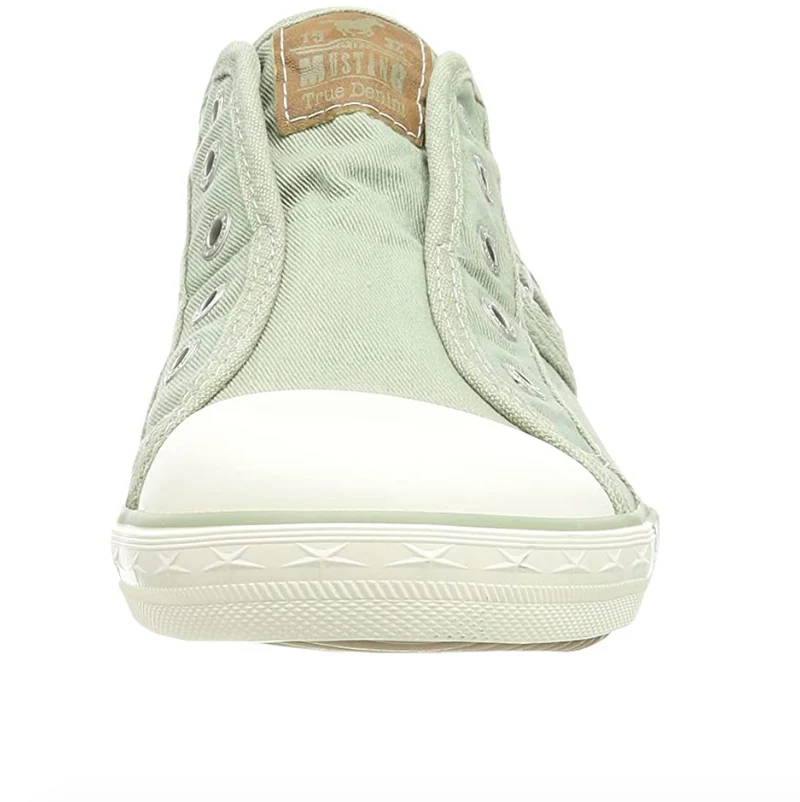Mustang - Damen-Sneaker zum Hineinschlüpfen ohne Schnürsenkel - Grün