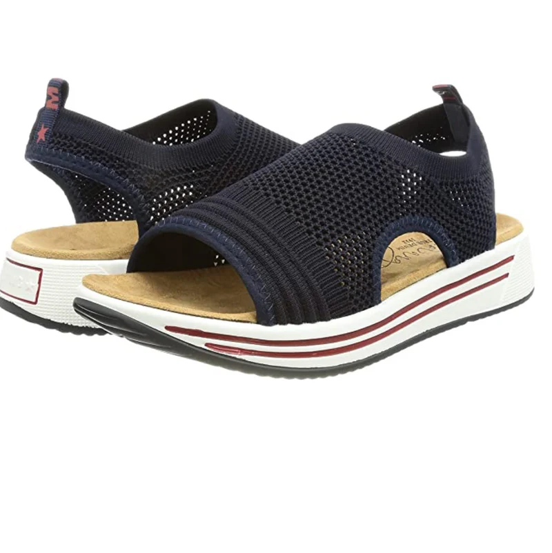 Mustang - Modische Damen-Sandalen aus Mesh - Marineblau