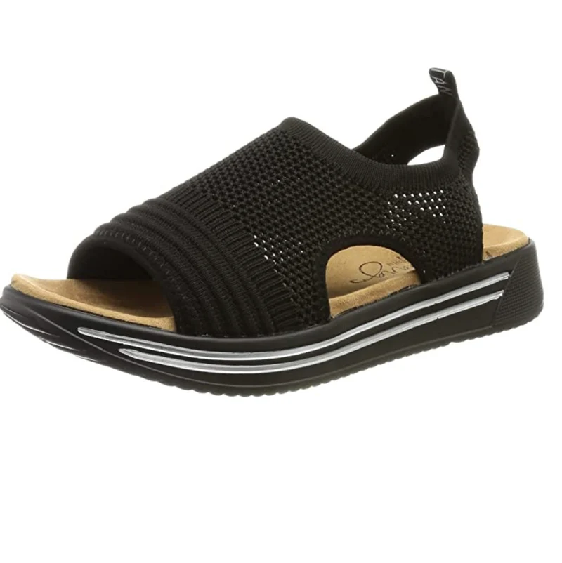 Mustang - Damen-Sandalen aus Mesh - Schwarz