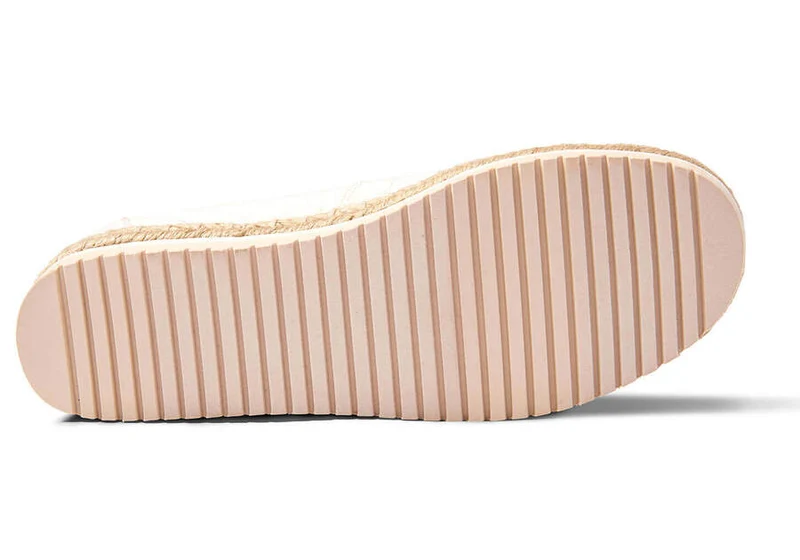 TOMS Damen Alpargata Plateau-Seil-Espadrille – Weiß