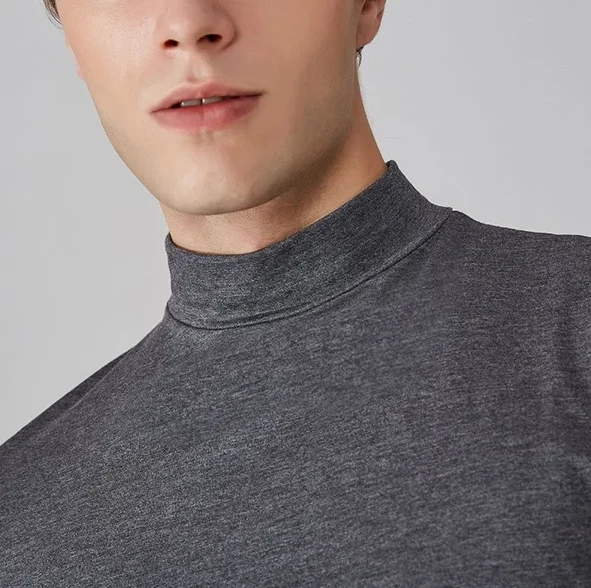 Herren Kurzarmshirt mit hohem Kragen