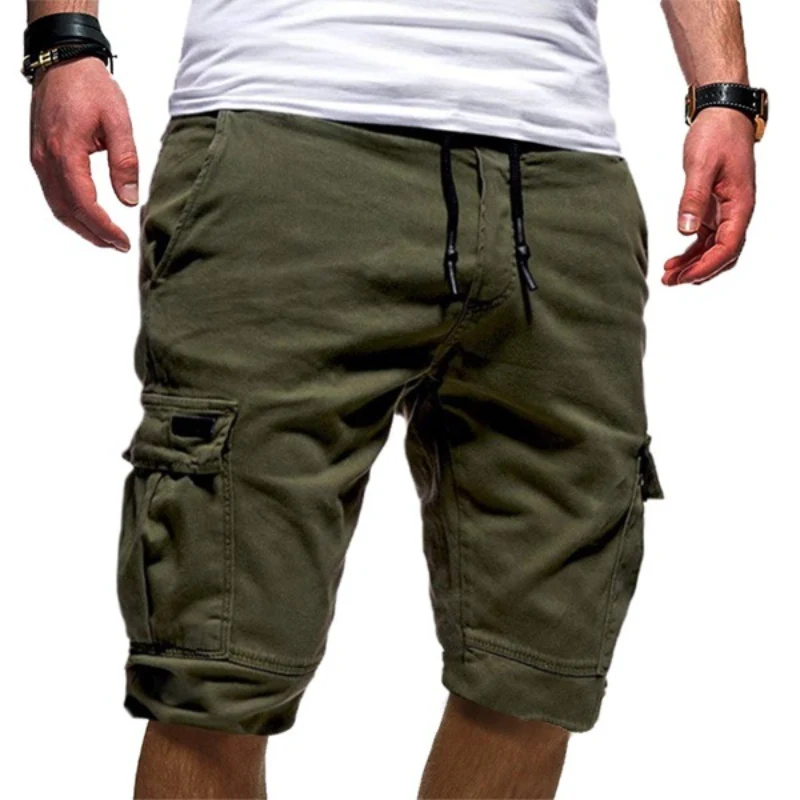 Herren Cargoshorts mit elastischem Bund und Kordelzug