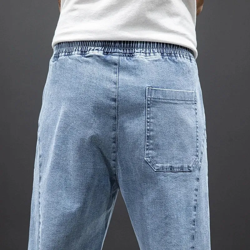 Christian | Herren Stretch Denim Jogginghose Elastischer Bund Entspannte Passform