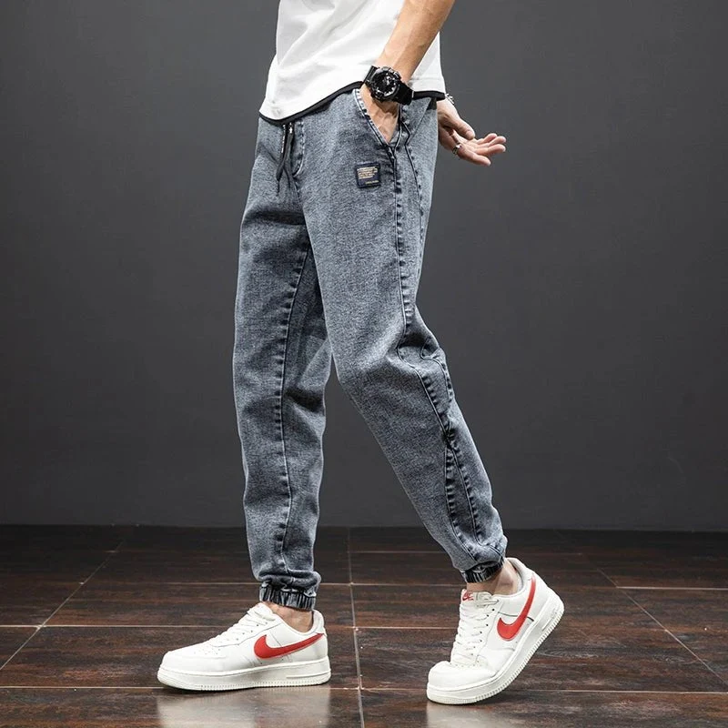 Christian | Herren Stretch Denim Jogginghose Elastischer Bund Entspannte Passform