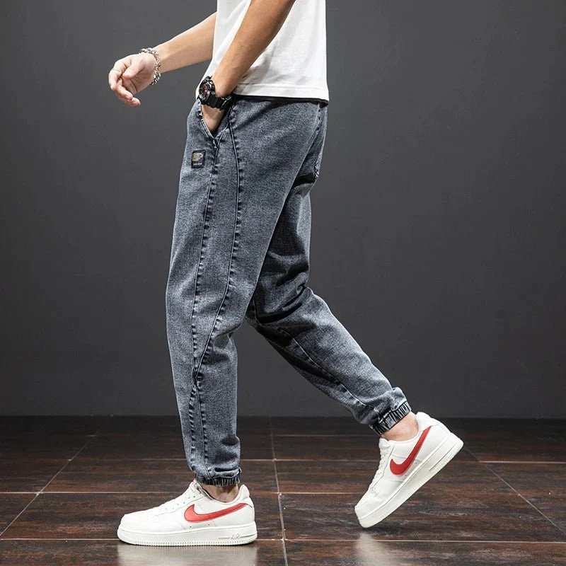 Christian | Herren Stretch Denim Jogginghose Elastischer Bund Entspannte Passform