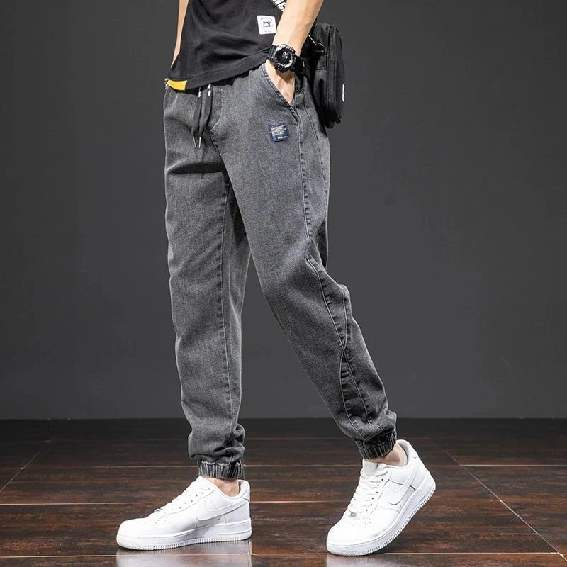 Christian | Herren Stretch Denim Jogginghose Elastischer Bund Entspannte Passform