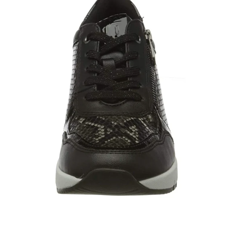 Marco Tozzi Damen Wedged Fashion Trainer – Schwarz