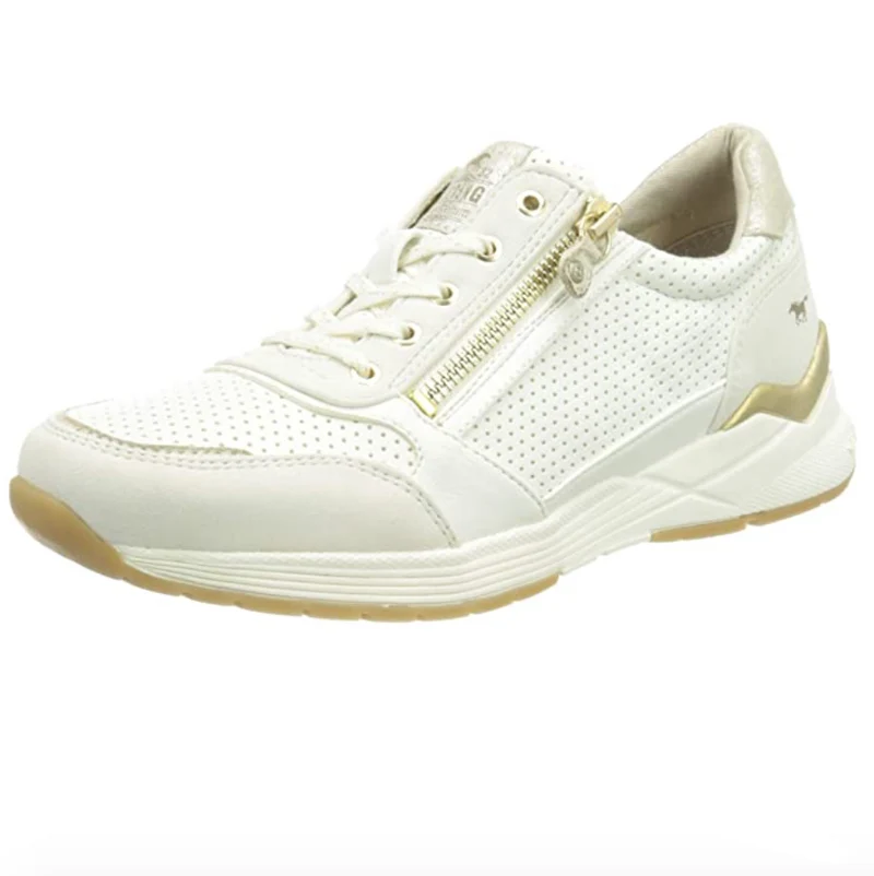 Mustang - Damen-Sneaker - Weiß/Gold