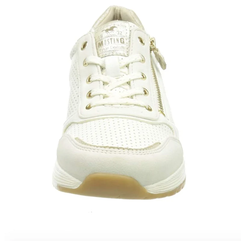 Mustang - Damen-Sneaker - Weiß/Gold