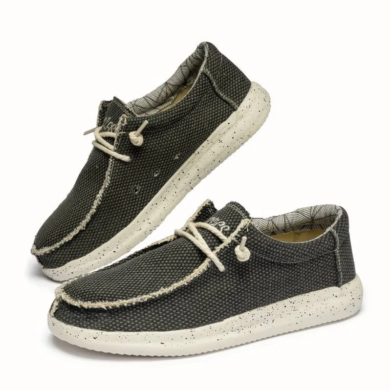 Herren Schnürschuhe mit strukturierter Oberfläche und kontrastierender Sohle