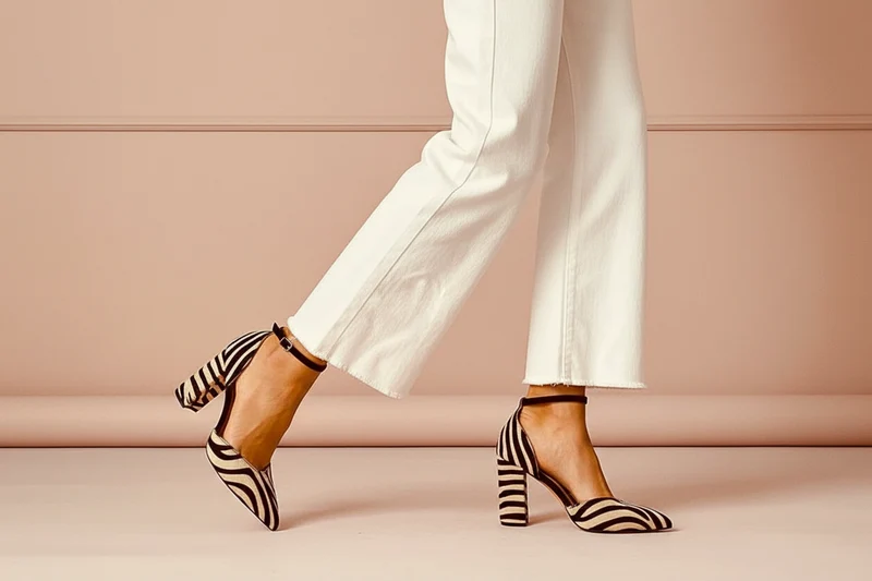 Damen Schuhe mit spitzer Vorderpartie und Knöchelriemen