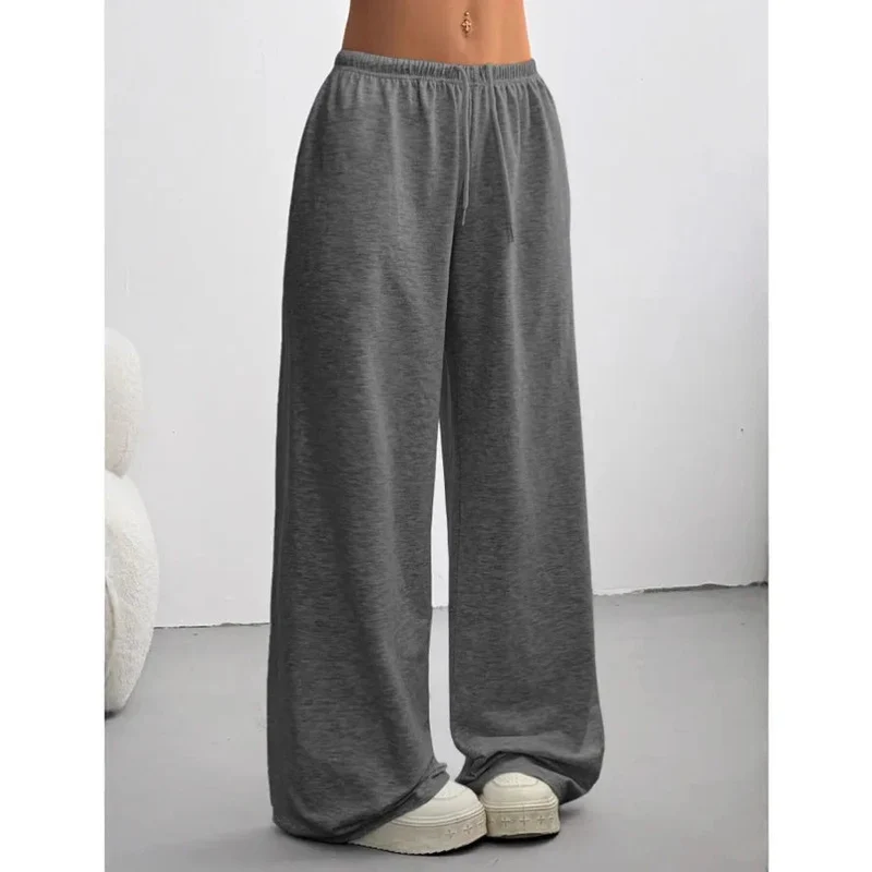 Damen Hose mit elastischem Bund und weitem Bein