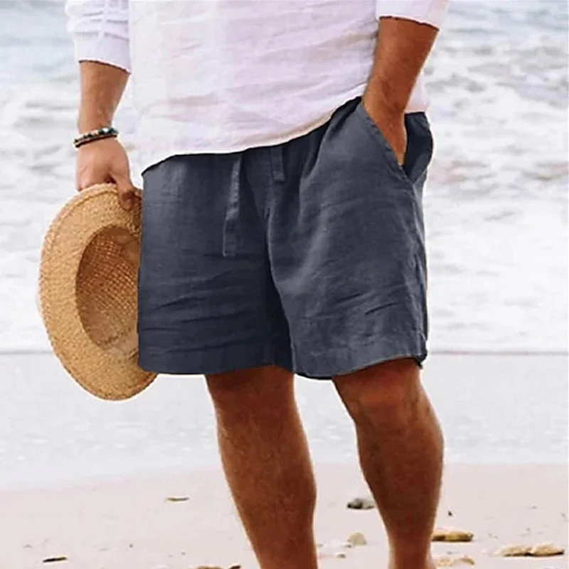 Moritz | Herren Leinen Bermuda-Shorts mit Kordelzug