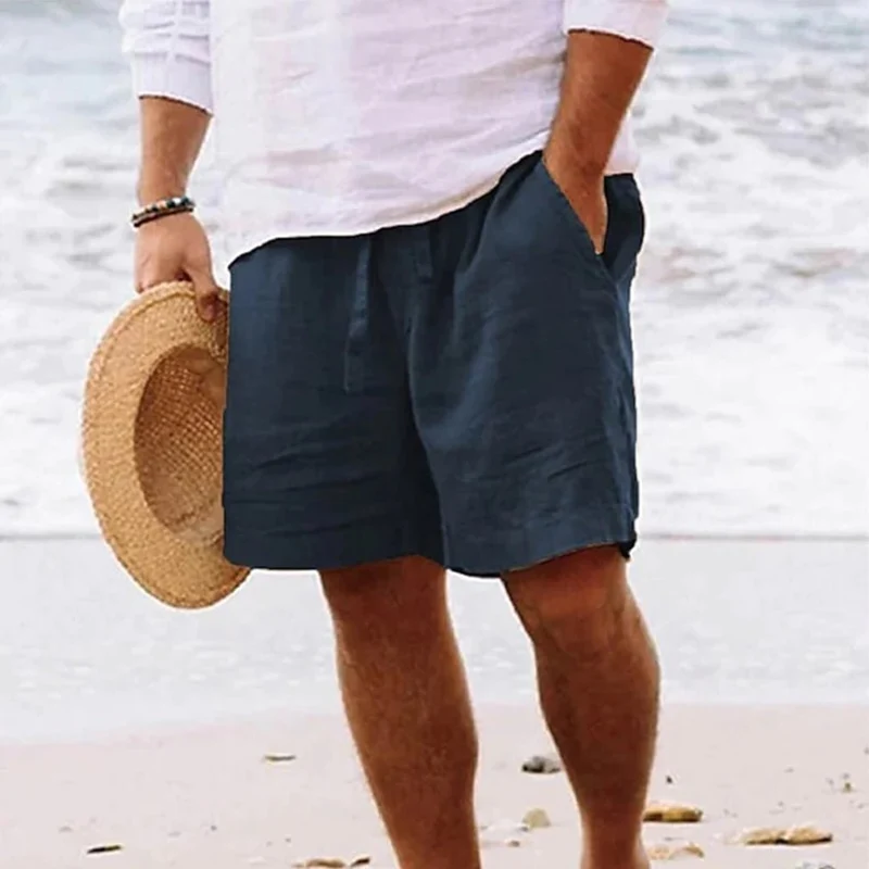 Moritz | Herren Leinen Bermuda-Shorts mit Kordelzug