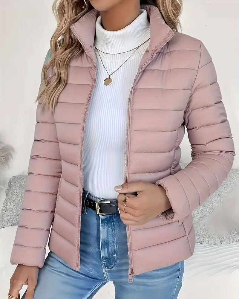 Marlene | Damen Steppjacke Leicht Stehkragen Tailliert
