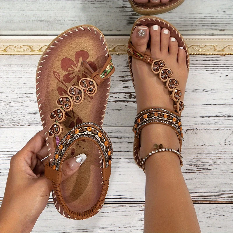 Marie | Damen Orthopädische Flache Knöchelriemen Sandalen