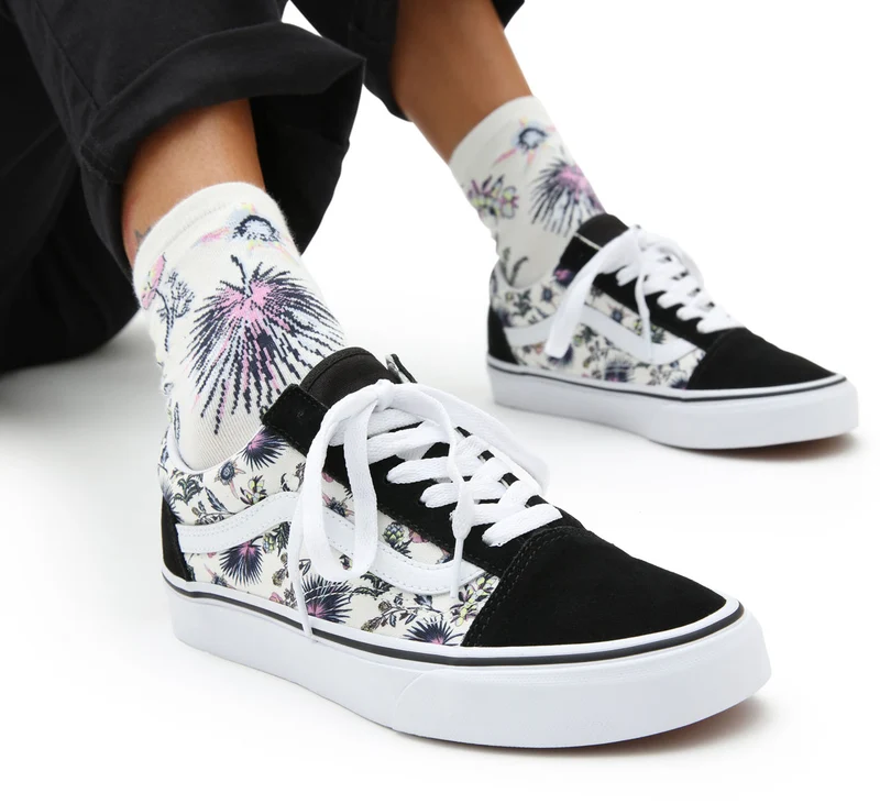 Vans - Old Skool – Damen-Sneaker – Paradise Floral – Orchid White