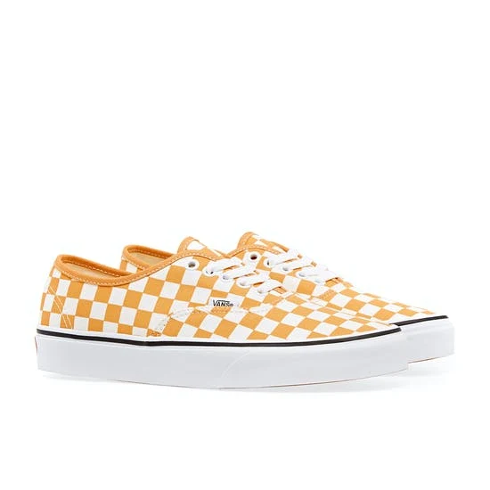 Vans - Authentisch – Schachbrett-Sneaker für Damen – Golden Nugget / True White