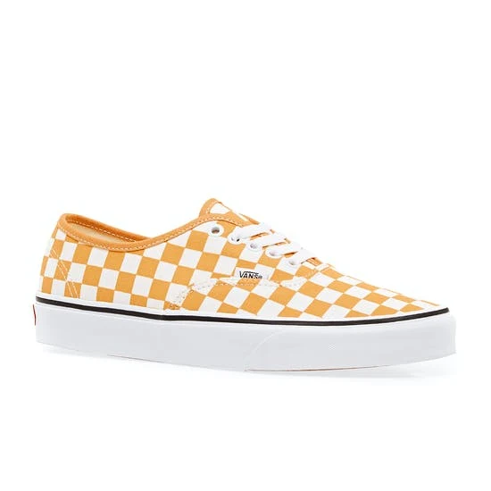 Vans - Authentisch – Schachbrett-Sneaker für Damen – Golden Nugget / True White