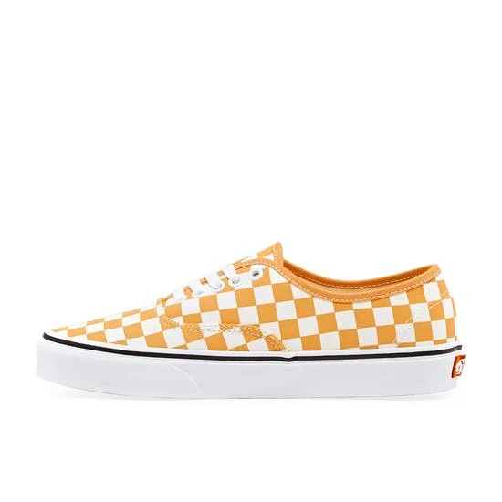 Vans - Authentisch – Schachbrett-Sneaker für Damen – Golden Nugget / True White